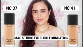 MAC Studio Fix Liquid Foundation NC 37 vs NC 41 | FULL FACE SWATCHES & COMPARISON | Waysheblushes