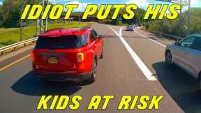 MAN RISKS IT ALL JUST TO TAKE EXIT IN FRONT OF BUS | Road Rage USA & Canada 2023