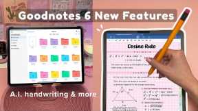 Goodnotes 6 New Features 🤯 A.I. handwriting & more ✏️ iPad note taking