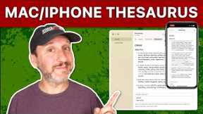 Using the Built-in Thesaurus on Your Mac, iPhone or iPad