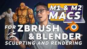 ZBrush & Blender on the M2 Max Macbook Pro vs M1 Max Mac Studio | Sculpting, Decimation & Rendering