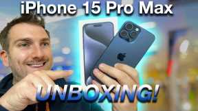 TITANIUM iPhone 15 Pro Max UNBOXING, USB-C REVIEW, Camera Comparison & Benchmark!