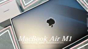 MacBook Air M1 Unboxing + Accessories (13” 2020, Silver)