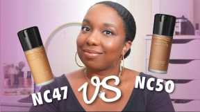 MAC STUDIO RADIANCE SERUM-POWERED FOUNDATION REVIEW | NC47 vs NC50 | OILY COMBO SKIN