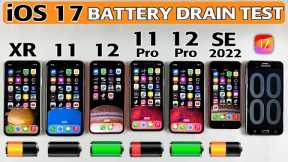 iOS 17 Battery Drain Test - iPhone XR vs iPhone 11 vs iPhone 12 vs 11 Pro vs 12 Pro vs SE 2022