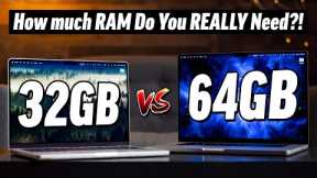 32GB vs 64GB RAM M1 Max MacBook - EXTREME Multitasking RAM Test!