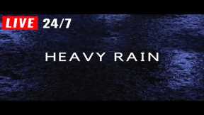 🔴 Heavy Rain No Thunder, Fall Asleep in 2 Minutes, Heavy Rainfall on Road. Tinnitus Relief