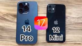 iPhone 14 Pro vs iPhone 12 Mini on iOS 17.0.3