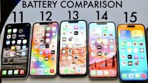 iPhone 15 Vs iPhone 14 Vs iPhone 13 Vs iPhone 12 Vs iPhone 11 Battery Life Comparison!