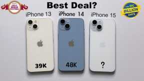 iPhone 13 vs iPhone 14 vs iPhone 15 in Flipkart BBD & Amazon Sale | Best Deal? (HINDI)