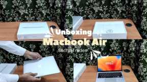 Macbook Air M1 (Silver) Unboxing + Setup 2023