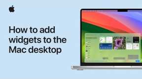 How to add widgets to the Mac desktop | Apple Support