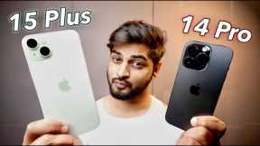 iPhone 14 PRO VS 15 PLUS | What Should You Buy ? Full Comparison Hindi | Mohit Balani
