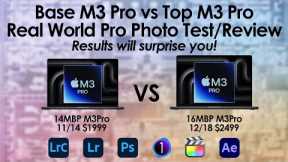 Base M3 Pro 11/14 vs Top M3 Pro 12/18 - $400 Upgrade - Results will surprise you.
