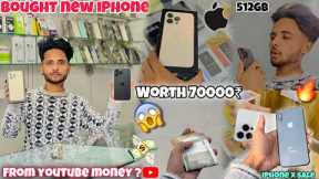 Bought New IPhone 13pro🍎 || From Youtube Money🤑💰|| Worth 70000₹😱 || IPhone X Sale