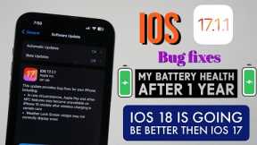 iOS 17.1.1 is Official Released | Battery Health After 1 Year | Bug Fixes on iOS 17 in Telugu By PJ