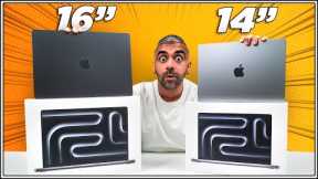 M3 MacBook Pro 14 vs M3 Max MacBook Pro 16 Unboxing | Space Black Color Differences! 🖤