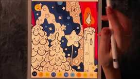 😴 iPad ASMR - Paint by number - Clicky whispers & Counting