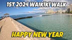 1st 2024 Waikiki Walk Happy New Year Everyone From Oahu Honolulu Hawaii January 1, 2024