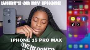 WHAT'S ON MY IPHONE 15 PRO MAX BLUE TITANIUM (IOS 17) @KeyaaLife