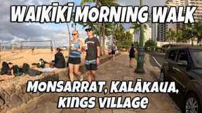 Waikiki Morning Walk Monsarrat Ave Kalakaua Ave Waikiki Beach Kings Village January 22, 2024