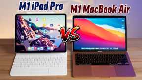 M1 iPad Pro 12.9 vs M1 MacBook Air - The BETTER Laptop?!