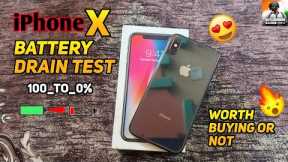 iPhone X Battery Drain Test 🔥100% To 0% 🔋in Bgmi | iPhone X Still Beast 😍🔥 in 2024