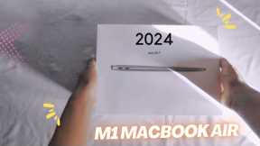 Macbook Air M1 💻 (space gray) unboxing in 2024 📦