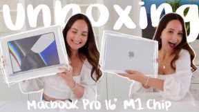 M1 MACBOOK PRO 16” UNBOXING 2022 | setup, customization, M1 Pro review, comparison w MacBook Pro 15”