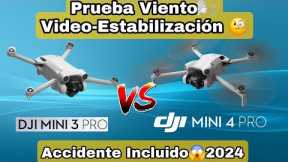 DJI MINI 3 PRO vs DJI MINI 4 PRO-Resistencia al Viento- Estabilización- Video, Accidente en Cerro 🤦🏾