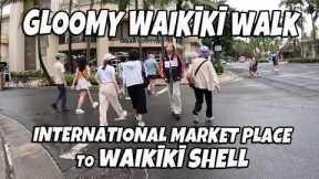 Gloomy Waikiki Walk International Market Place to Waikiki Shell February 1, 2024