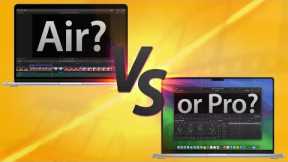 13 M2 MacBook Air vs 14 M3 MacBook Pro for Video Editing