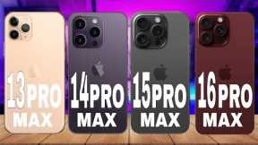 iPhone 13 Pro Max Vs iPhone 14 Pro Max Vs iPhone 15 Pro Max Vs iPhone 16 Pro Max