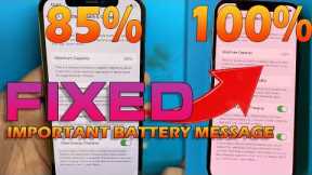 iPhone 12 Pro Battery Replacement | Remove Important Battery Message