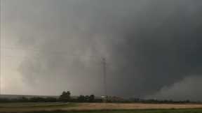 INSIDE A MEGA WEDGE TORNADO with Dominator 3 buried in the ditch!