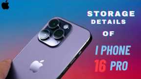 i I PHONE 16 PRO : Latest Upcoming Storage Updates ! Finally😮