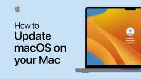 How to update macOS on your Mac | Apple Support