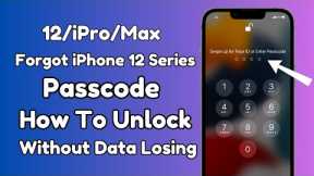 Forgot iPhone 12 Series Passcode ! How To Unlock iPhone 12 iPhone 12 Pro iPhone 12 Pro Max Passcode