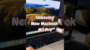 Unboxing Apple's new M3 Pro Macbook pro🔥 #apple #unboxing #shortsfeed #macbookpro #trendingshorts