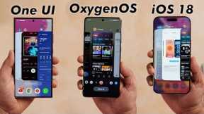 One UI 6.1 vs OxygenOS 14 vs iOS 18 - Which Has Better & Smooth Animations?
