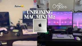 Unboxing + Setting Up Mac Mini M2, desk makeover, testing out game play