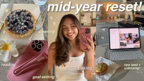 MID YEAR RESET 🧘🏻‍♀️🎧 goal setting, cleaning, new iPad pro + unboxing, reading, baking, etc! ✨