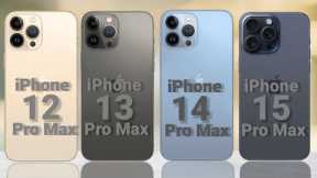 Apple iPhone12 Pro Max Vs iPhone13 Pro max Vs  iphone14 Pro Max Vs iPhone 15Pro Max full comparison