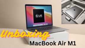 🌾🌿MacBook Air M1 (space grey) Unboxing 2024 !! accessories macbook m1 !! ✅️✅️💻💻