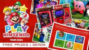 Play Nintendo Tour 2024 - FREE Claw Game Prizes, Demos - Switch Games E3 Booths Game Room #nintendo