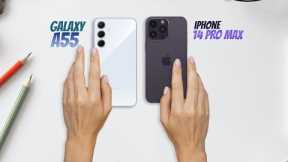 Comparison Samsung Galaxy A55 VS Apple iPhone 14 Pro Max