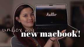 UNBOX MY NEW MACBOOK PRO with me!! (M3 PRO in SPACE BLACK)🎀🩷 *I broke my laptop for the 2nd time😬