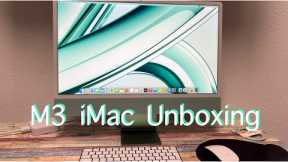 M3 green iMac aesthetic unboxing + set up, comparison