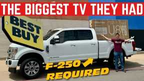 I BOUGHT The BIGGEST TV Best Buy Would SELL Me (F-250 Required)