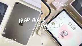 🌷 unboxing ipad air 5th gen & apple pencil + accessories 🍥 ₊˚⊹ aesthetic ipad setup